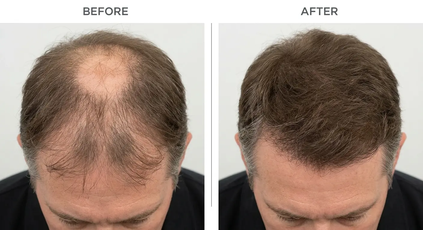 Crown regrowth after twelve weeks