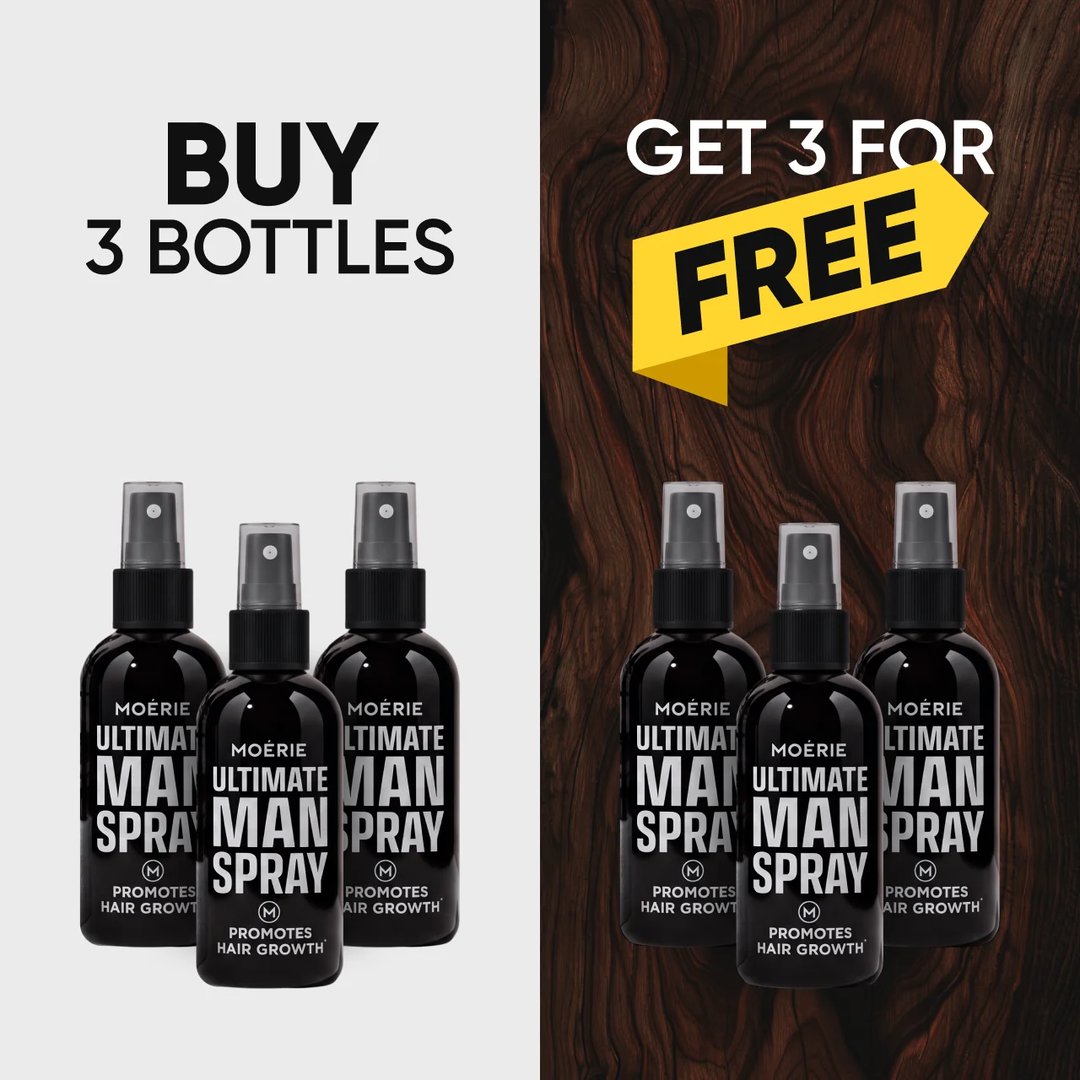 Moerie Ultimate Man Spray bundle - buy three bottles, get three free